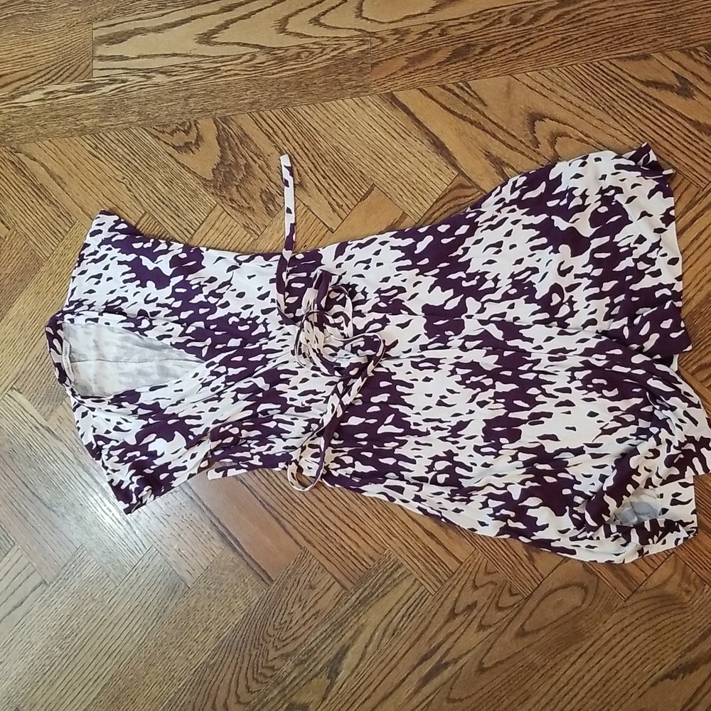 Diane Von Furstenberg Purple and White Dress